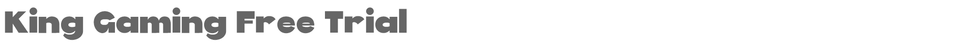 Sample characters King Gaming Font